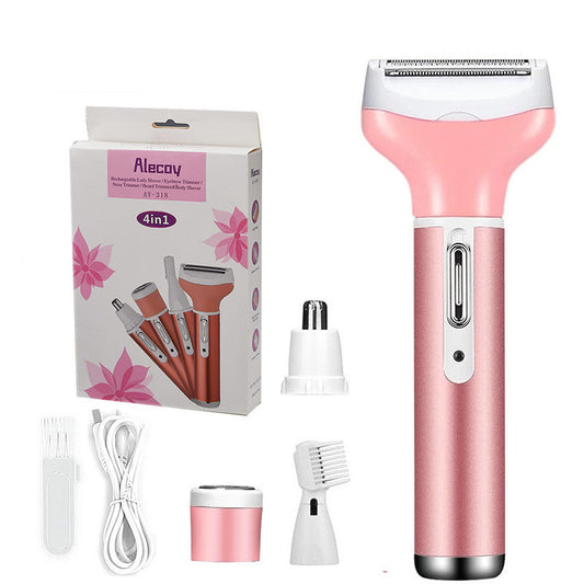 4-In-1 Lady Shaver  Multi-Function Electric Eyebrow Trimmer  Armpit And Leg Hair Remover  Hair Removal Instrument